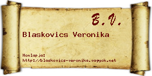 Blaskovics Veronika névjegykártya